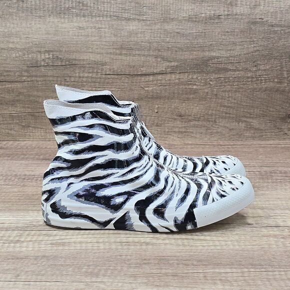 Converse Chuck Taylor All Star Shroud Hi Women's Size 7 White Black Zebra Shoes - Picture 1 of 9